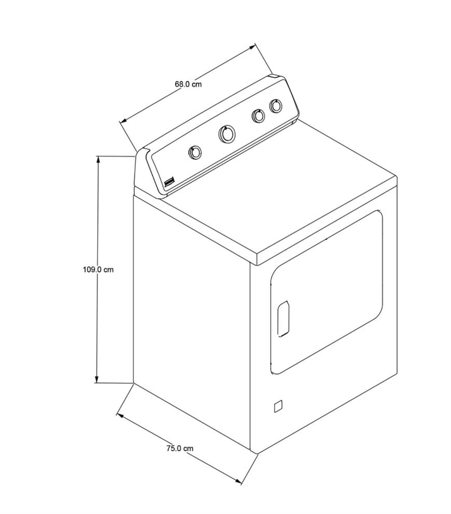 Secadora Maytag 19 kg  6 Ciclos por Tiempo y 3 Ciclos Automáticos 7MMGD300DW
