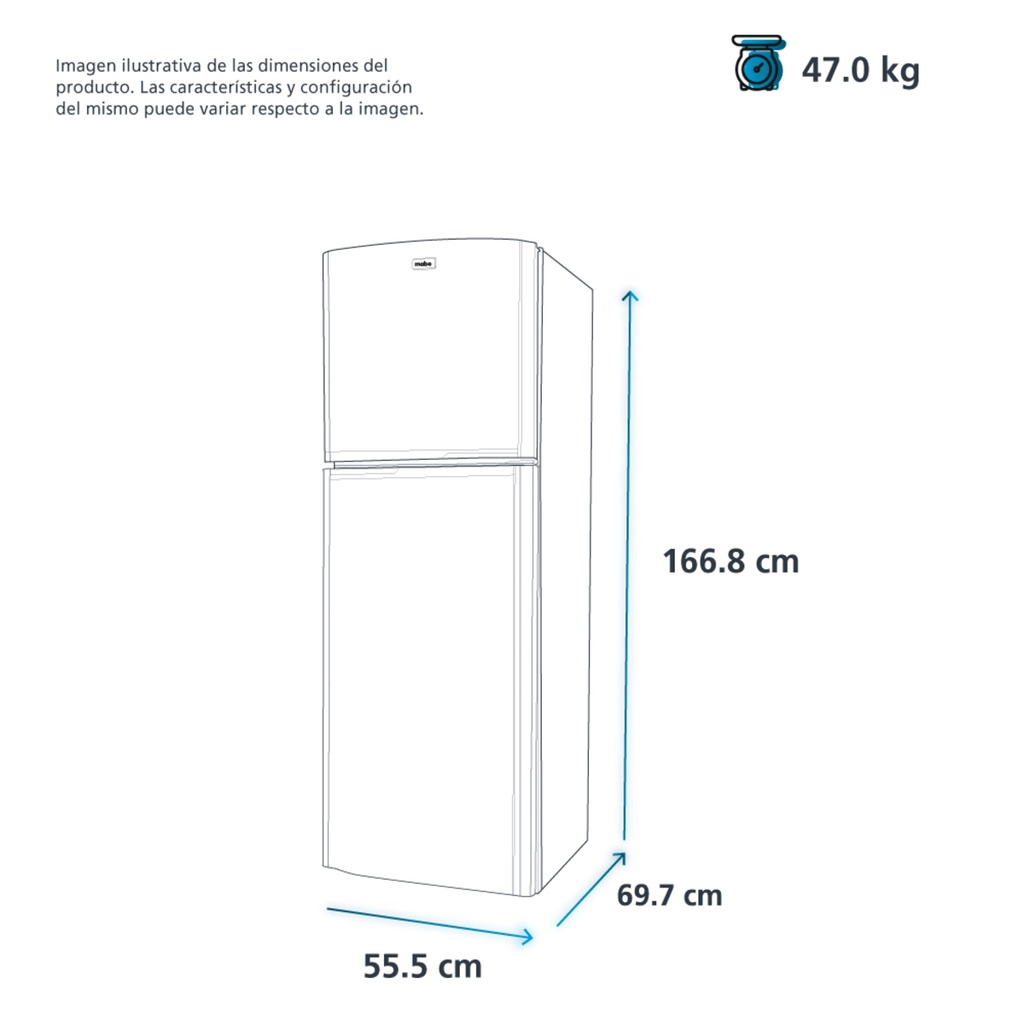 Refrigerador Mabe 10 p3 Tecnología Home Energy Saver RMA250PVMRE0