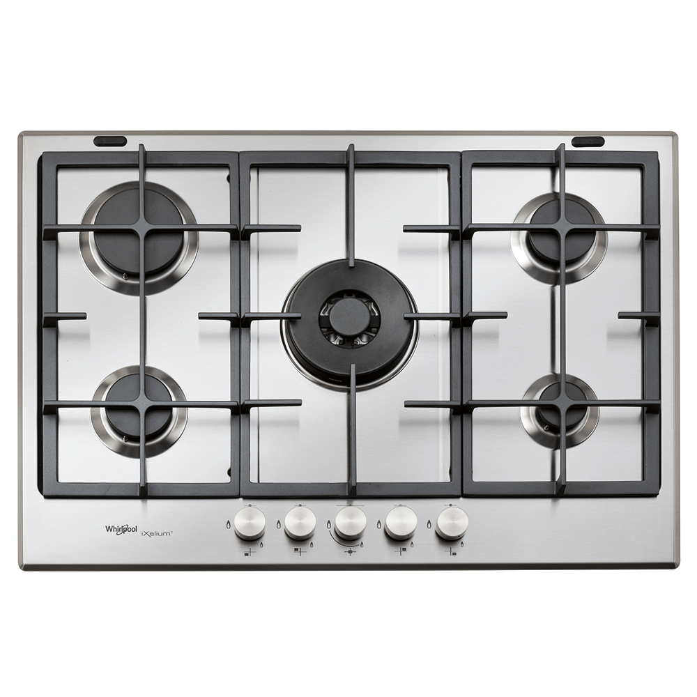 Parrilla Whirlpool de Gas 30" 5 quemadores Acero inoxidable Gris AKT790IXL