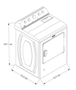 Secadora Maytag De Gas Natural/LP 26 kg Con 10 ciclos 7MMGD5430PW