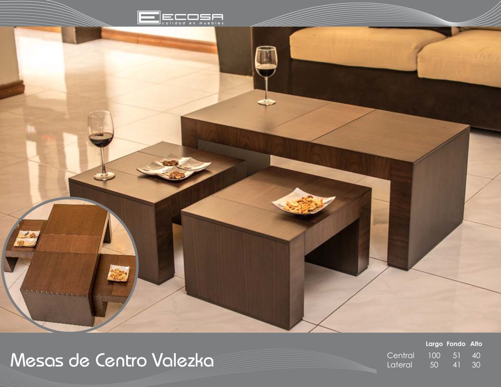 Juego de Mesas Ecosa VALEZKA