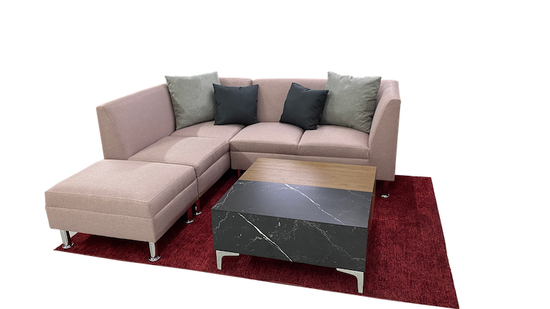 [RAVELLO 2 LOVE SEAT 1 TABURETE ROSA] Sala Furnibrix Ravello 2 Love Seat 1 Taburete Rosa