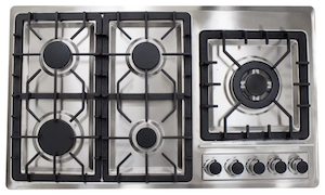 Parrilla Empotrable Rynox Vidrio templado RY87-001L 5 Quemadores